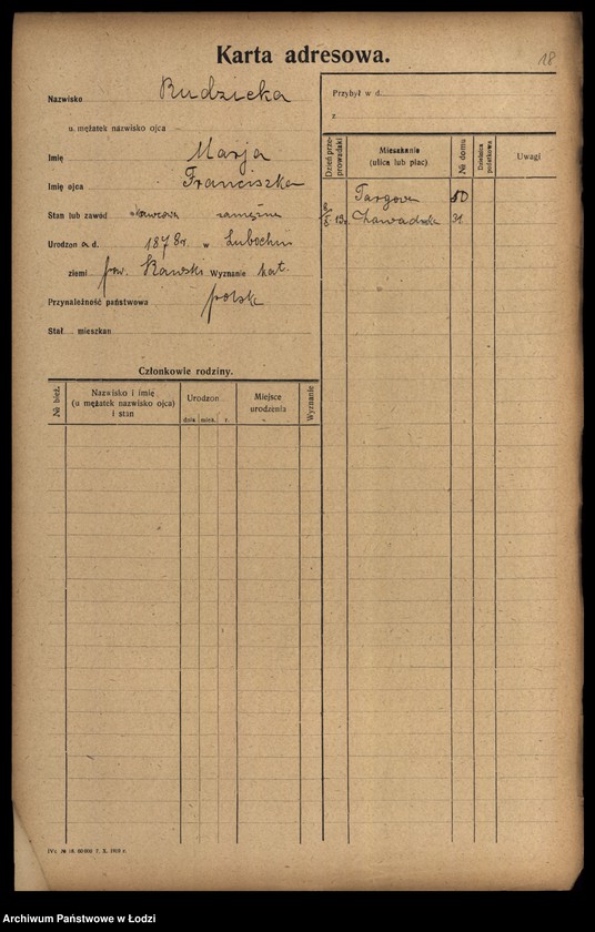 Obraz 20 z jednostki "[Spis ludności Łodzi] Rudolnik-Rupniewski"