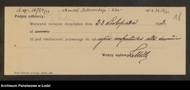 Obraz 20 z jednostki "Mendel Stersztein i Mendel Rubin – handel manufakturą"