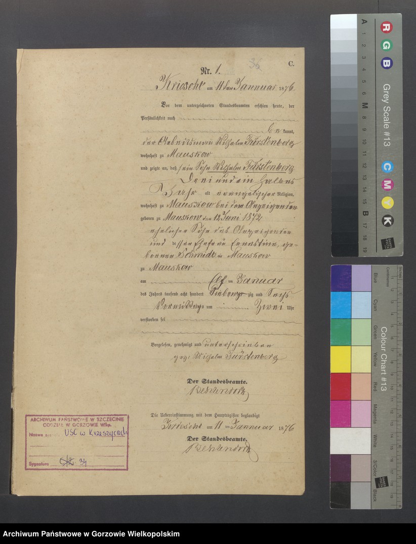 Obraz 3 z jednostki "Sterbe Register"