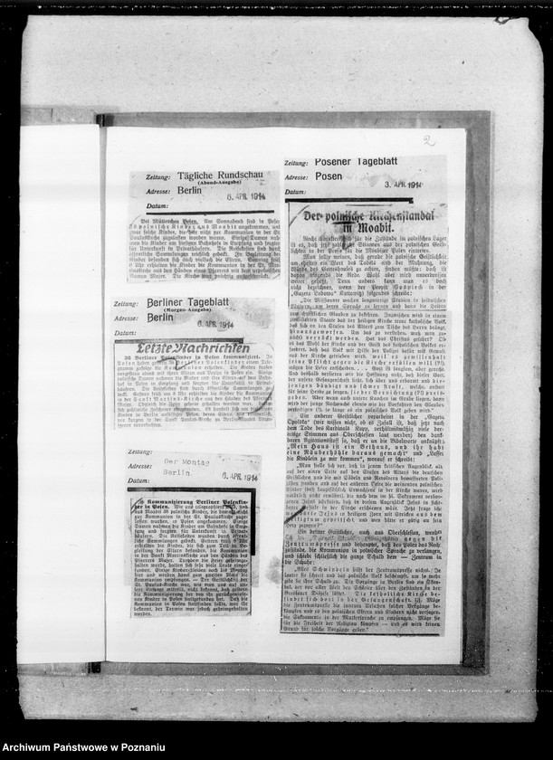 Obraz 6 z jednostki "Sprawy kościelne a Polska [wycinki z prasy niemieckiej]"