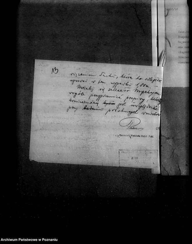 Obraz 17 z jednostki "Gorzelnia parowa dr Wizy majętność Sędziwy powiat szamotulski nr woj. kotła 1371"