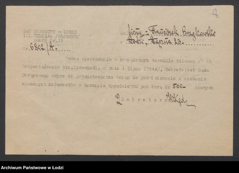 Obraz 10 z jednostki "Franciszek Brzękowski – sklep rzeźniczy"