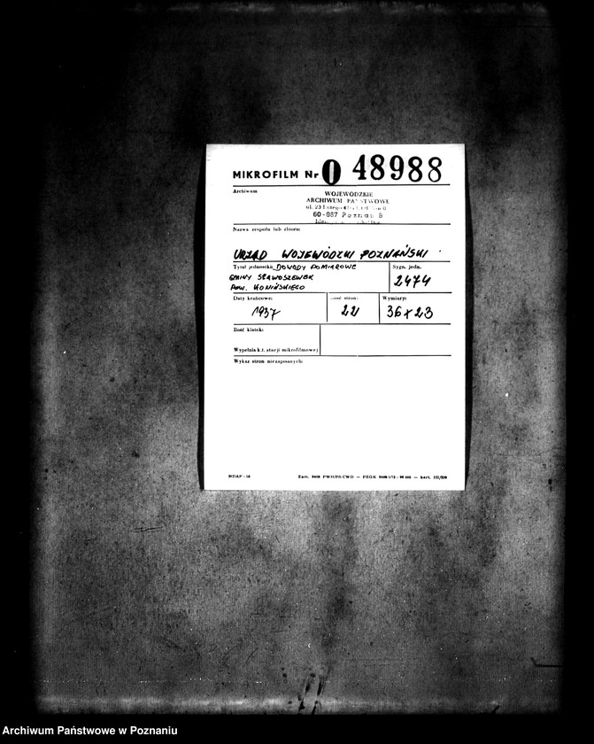 Obraz 2 z jednostki "Dowody pomiarowe gminy Sławoszewek powiatu konińskiego"