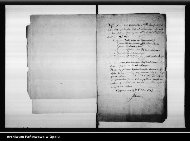 Obraz 10 z jednostki "Acta des Magistrats zu Oppeln betreffend Regierungs - Antritt Geburtstags Feier u[nd] Landestrauer S[einer] Majestät der Könige"