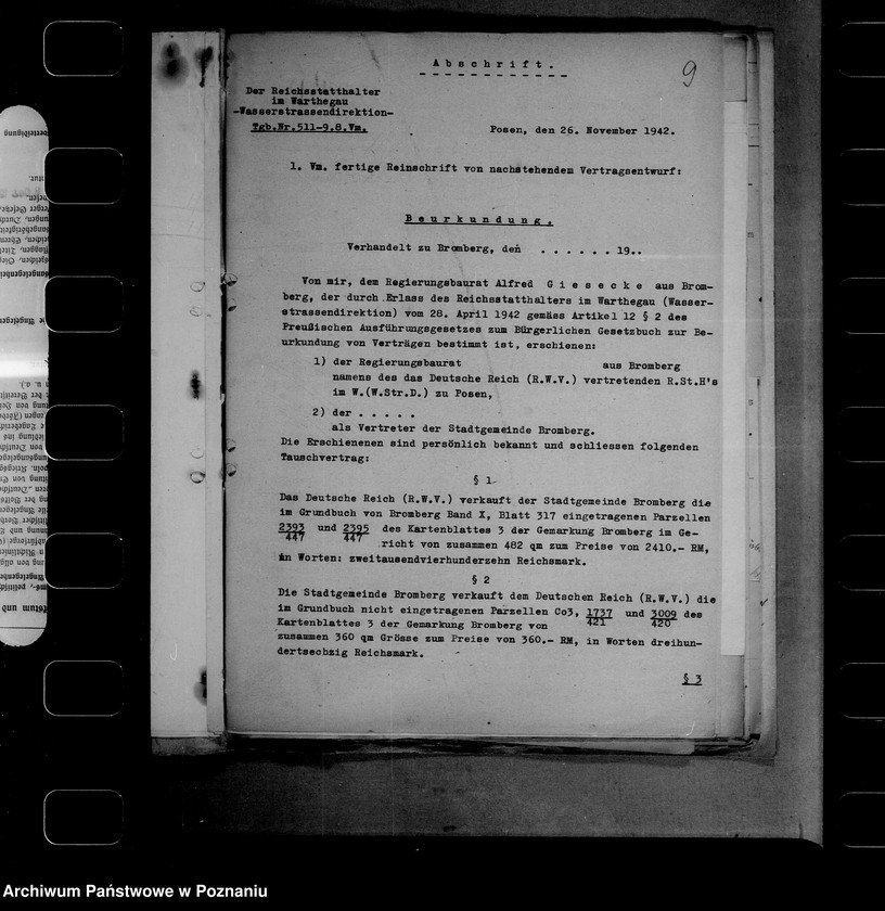 Obraz 13 z jednostki "Grundstückstausch mit der Stadt Posn- Schlossberg und Bernhardinerplatz"