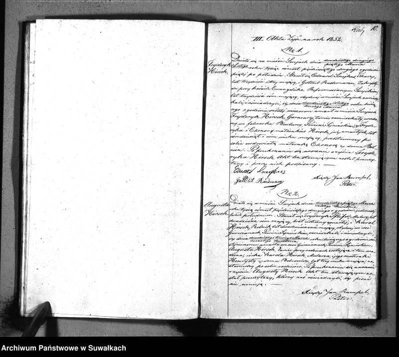 image.from.unit.number "Duplikat Aktów Stanu Cywilnego Urodziń, Małżeństw i Zejść Parafii Ewangelicko-Reformowanej Serejskiej na rok 1852"