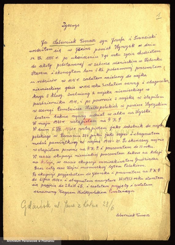 Obraz 12 z jednostki "Życiorysy powstańców wielkopolskich: S - tom l /Saberniak Tomasz - Sieradzki Piotr/."