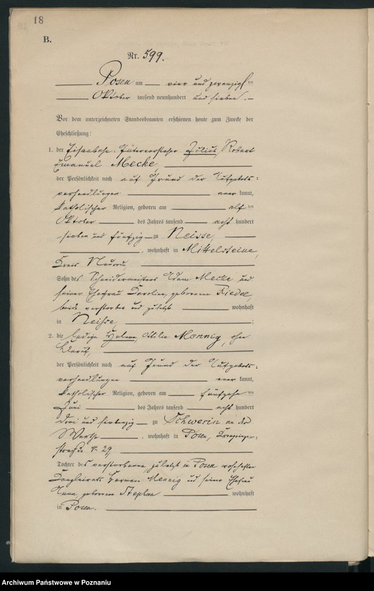 Obraz 20 z jednostki "Księga miejscowa małżeństw tom III [Rejestr główny małżeństw]"