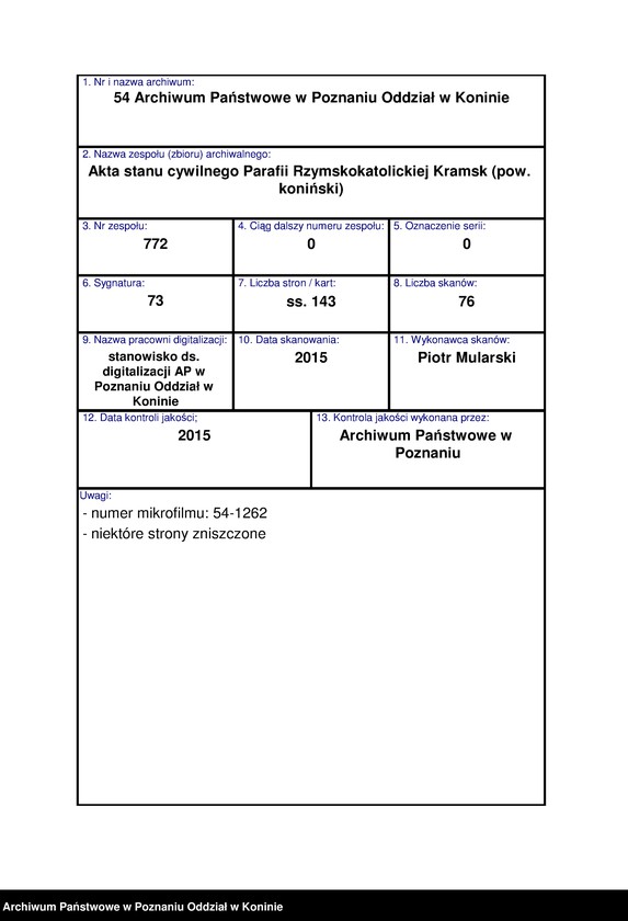 Obraz 1 z jednostki "Księga urodzeń"