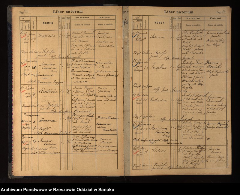 image.from.unit.number "Księgi metrykalne urodzeń, małżeństw i zgonów miejscowości z Parafii Rzymsko-katolickiej w Rymanowie (Rymanów, Posada Dolna, Posada Górna, Głebokie, Sieniawa, Zmysłówka, Deszno, Ladzin, Wróblik Królewski i Szlachecki-pojedyncze wpisy)"