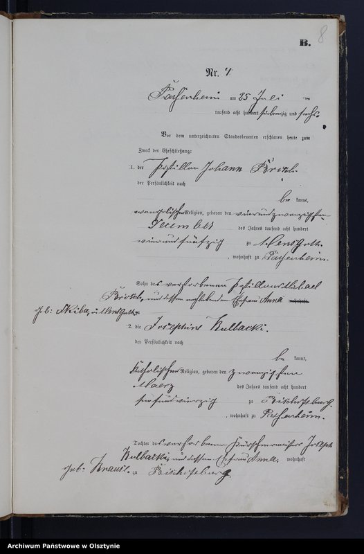 image.from.unit.number "Heiraths-Haupt-Register Nr 1 - 20"