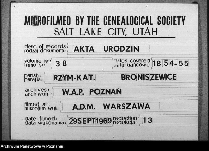 image.from.team "Akta stanu cywilnego Parafii Rzymskokatolickiej Broniszewice (pow. pleszewski)"