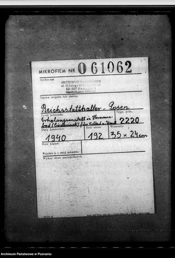 Obraz 2 z jednostki "Erholungsanstalt in Hermannsbad - Ciechocinek - für Volksdeutsche und Umsiedler"