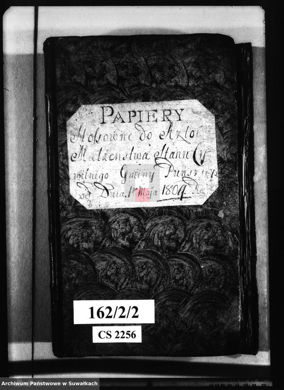 image.from.unit.number "Papiery stosowane do Aktów Małżeństwa Stanu Cywilnego Gminy Puńskiey od dnia 1 Maja 1809r"