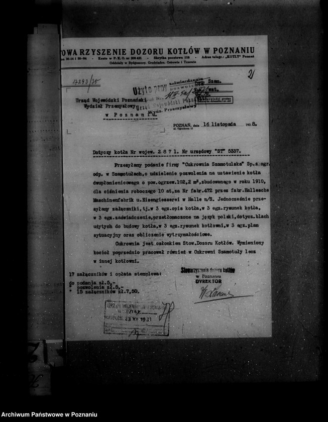 Obraz 6 z jednostki "Cukrownia w Szamotułach Spółka z o. o. nr woj. kotła 2871"