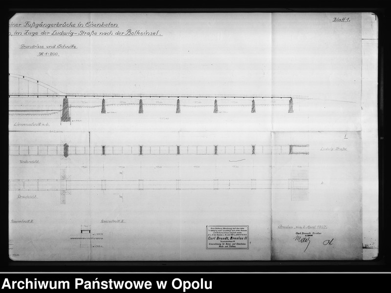 Obraz 6 z jednostki "[Most zamkowy w Opolu - rysunki techniczne]"