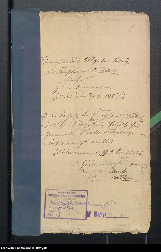 image.from.unit.number "Einnahme und Ausgabe Beläge der Kirchspielsschulkasse zu Widminnen"