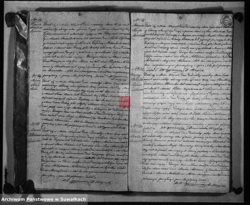 image.from.unit.number "Duplikat urodzonych, zaślubionych i umarłych parafij katolickiej wiżajńskiej na rok 1847"