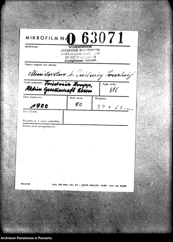 Obraz 2 z jednostki "Friedrich Krupp, Aktien Gesellschaft Essen"