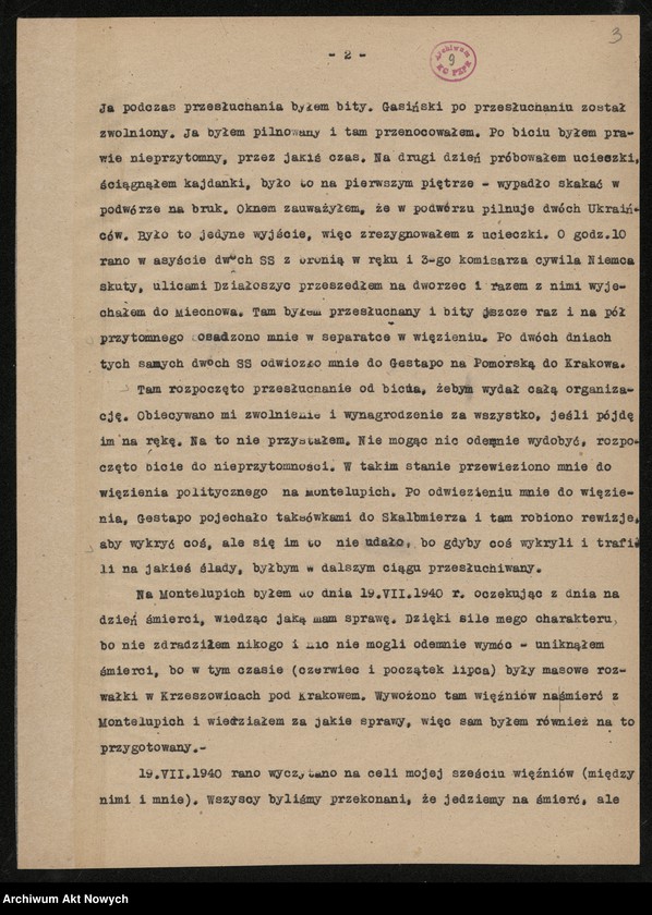 image.from.unit.number "Wspomnienia więźniów:  Kania Roman /Buchenwald/, Karcz Jan /więzienie na Montelupich w Krakowie, Oświęcim, Neuengamne-Hamburg/, Kwapiniewicz Romuald /Pawiak-Majdanek, Buchenwald, Flosburg/, Marcinkiewicz Józef /Balsen/, Leja Józef /Majdanek, Dachau/ Pluciński Stefan /Oświęcim/, Rajzman Samuel /Ghetto w Warszawie, Treblinka/, Ryś K. M. /Majdanek/."