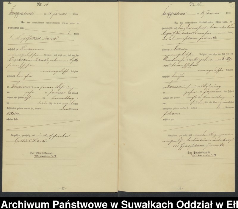 image.from.unit.number "Geburts-Haupt-Register des Königlich Preussischen Standes-Amtes Landgemeinde Marggrabowa Kreis Oletzko"