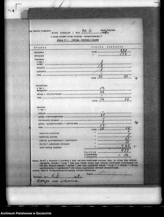 Obraz 9 z jednostki "Statystyka ludnościowa. Zatrudnienie i wartość produkcji zakładów z terenu miasta Szczecina"