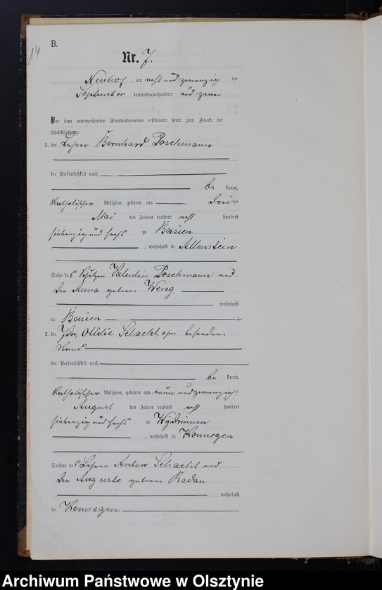 image.from.unit.number "Heiraths-Neben-Register Nr 1 - 19"