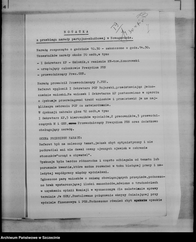 image.from.unit.number "Protokoły narad partyjno-służbowych w prezydiach powiatowych rad narodowych"