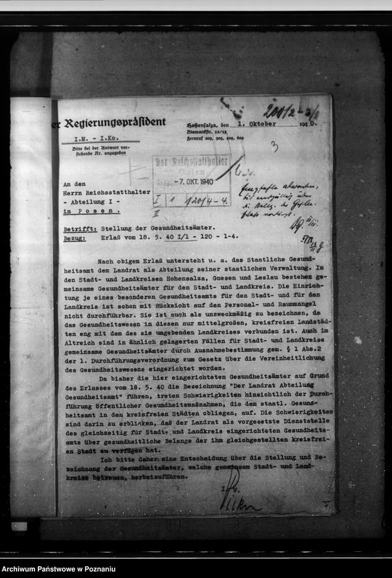 Obraz 7 z jednostki "Verordnung über die Einführung des Gesetzes über die Vereinheitlichung des Gesundheitswesens in den eingegliederten Ostgebieten."