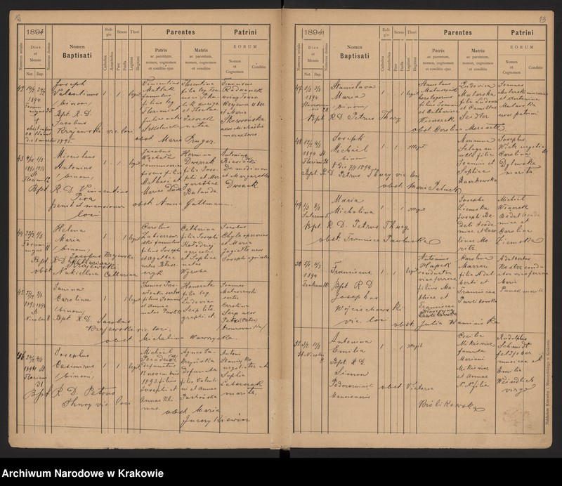 Obraz 10 z jednostki "Wtoropisy Ksiąg urodzonych par. N. P. Marii z lat 1890-1894"