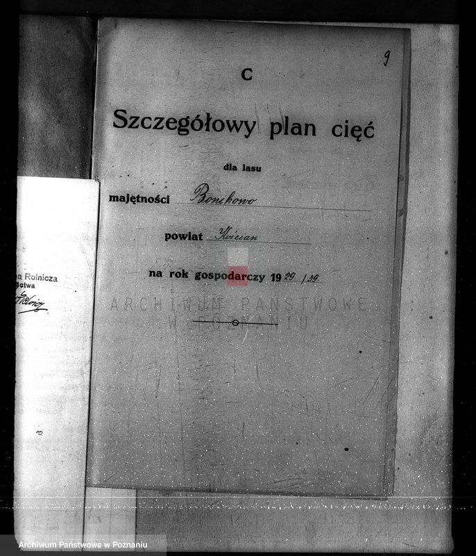 Obraz 13 z jednostki "Plan urządzania gospodarstwa leśnego dla lasu majętności Bonikowo - powiat kościański"