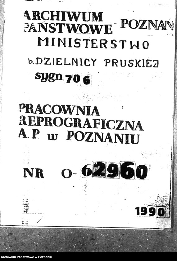 Obraz 1 z jednostki "Wydział Prod. Rolnej Ministerstwa b. Dzielnicy Pruskiej Dziennik nr. 4761 - 7460"