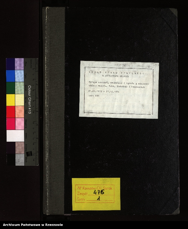 Obraz 2 z jednostki "Księga urodzeń, małżeństw i zgonów z miejscowości Hoszów, Rabe ad Ustrzyki, Zadwórze, Hoszowczyk"