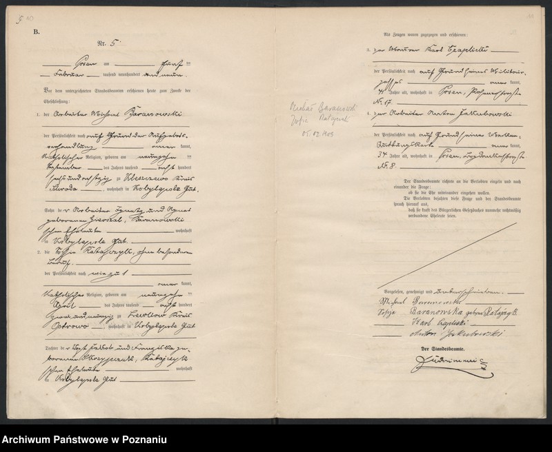 Obraz 7 z jednostki "Księga miejscowa małżeństw [Rejestr główny małżeństw]"