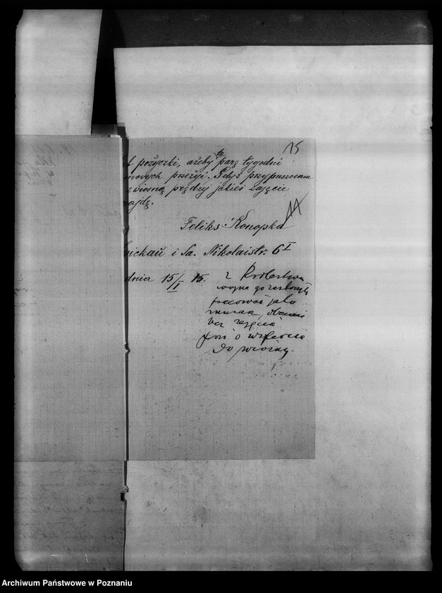 Obraz 19 z jednostki "Korespondencja Polaków przebywających w Lipsku i Saksonii w sprawie pomocy materialnej."