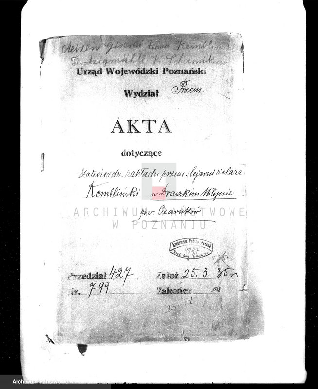 Obraz 4 z jednostki "Zatwierdzenie zakładu przemysłowego Odlewni żelaza i Fabryki Maszyn w Drawskim Młynie"