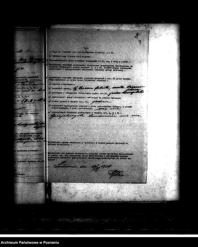 Obraz 13 z jednostki "Majątek Jankowo Ludwiniec powiatu mogileńskiego /operat pomiarowo-szacunkowy/"