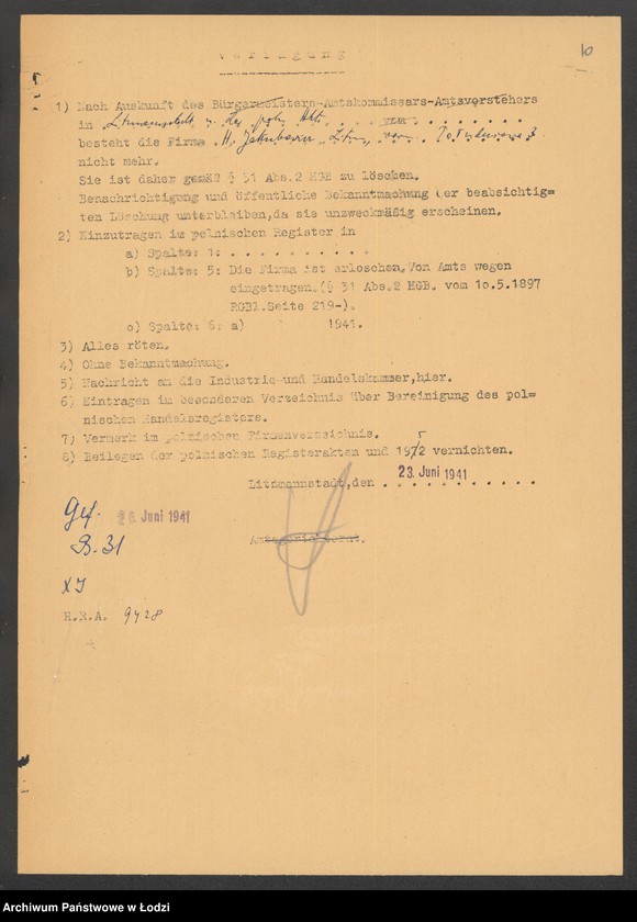 Obraz 12 z jednostki "Henoch Jakubowicz- sprzedaż skór"