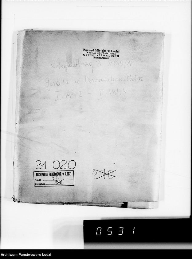 Obraz 4 z jednostki "Kriegsauftrag B N 239/11 Geräte u.Verbrauchsmitteln"