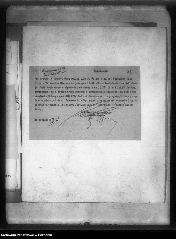 Obraz 16 z jednostki "/Sprawy związane z parcelacją majątku Kowalewo powiatu konińskiego"