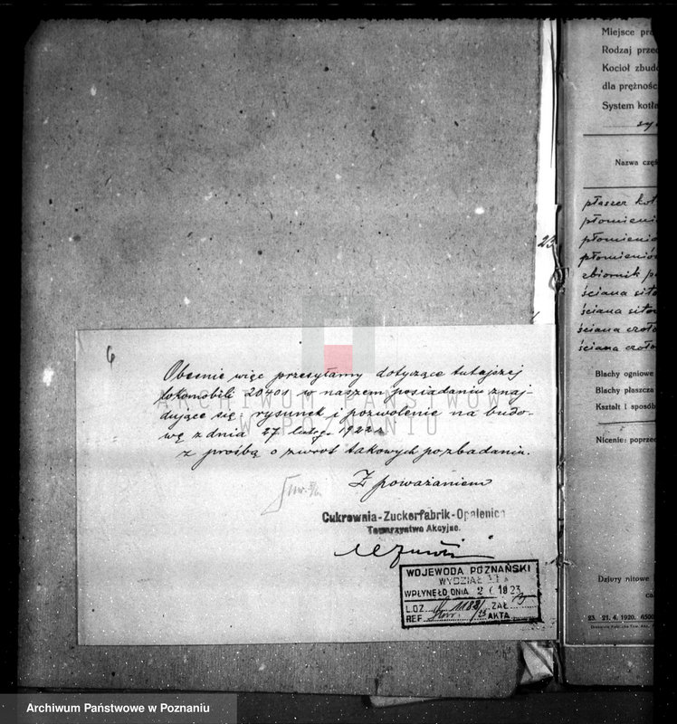 Obraz 10 z jednostki "Cukrownia w Opalenicy Towarzystwo Akcyjne nr woj. 129"