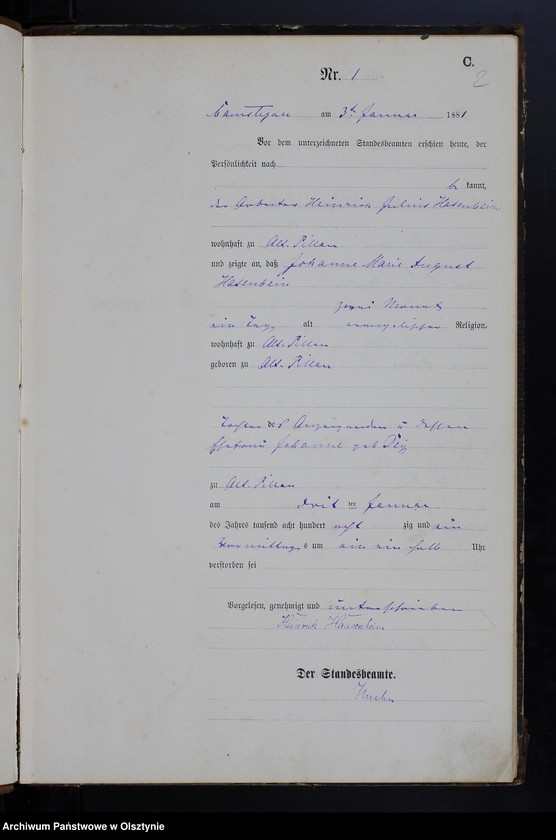 image.from.unit.number "Sterbe-Haupt-Register Nr 1 - 83"