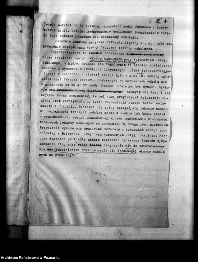 Obraz 10 z jednostki "[Sprawozdania ze stanu opieki higieniczno-lekarskiej w Okręgu Szkolnym Poznańskim]"
