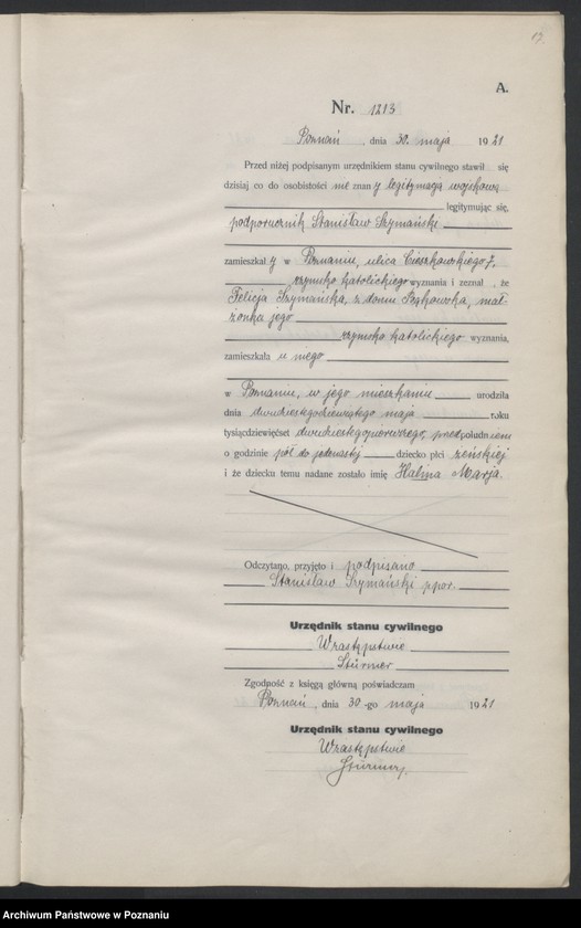 Obraz 19 z jednostki "Księga urodzeń odpis tom IV [Rejestr poboczny urodzeń]"