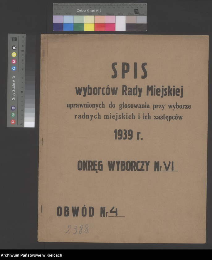 image.from.unit.number "Spis wyborców Rady Miejskiej uprawnionych do głosowania przy wyborze radnych miejskich i ich zastępców, Okręg wyborczy Nr VI. Obwód Nr 4"