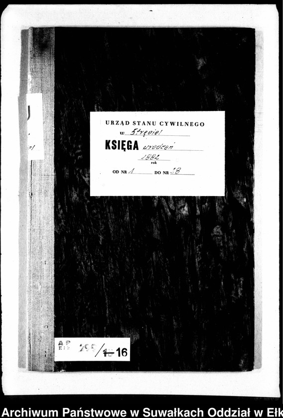 image.from.unit.number "Geburts-Neben-Register des Preussischen Standes-Amtes Gr. Strengeln Kreis Angerburg"