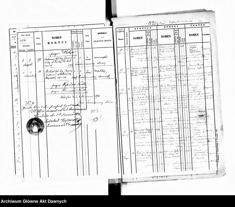 image.from.unit.number "Parafia: Budyłów. Dekanat: Brzeżany. Księga metrykalna urodzeń, ślubów i zgonów dla wsi: Budyłów, Cecory, Ceniów*, Glinna, Kaplińce, Krasna, Medowa, Olesin, Płaucza Mała, Płaucza Wielka, Płotycza, Wymysłówka, Wybudów*, Złoczówka."