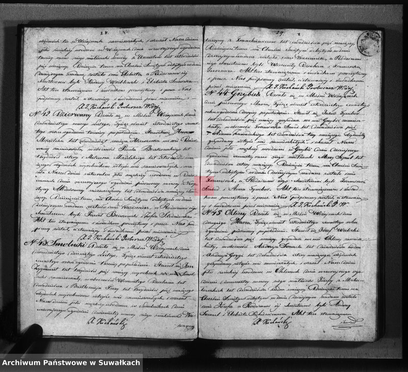 image.from.unit.number "Księga duplikat parafii Wiżajny z roku 1844"