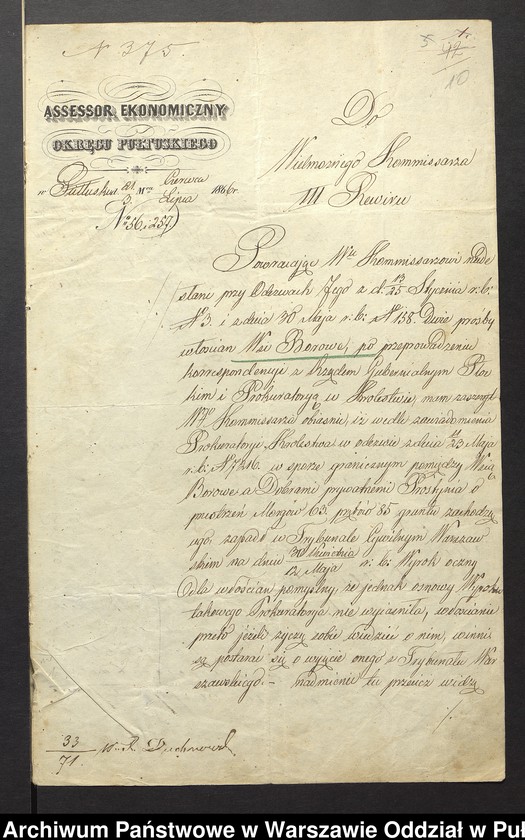 image.from.unit.number "O urządzaniu chłopów wsi Borowice wchodzących w skład własności poduchowej Brok, gm.Orło"