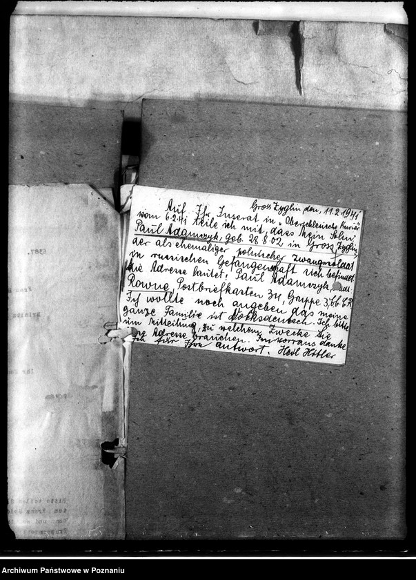 Obraz 11 z jednostki "Korespondencja w sprawie miejscowych Niemców, którzy zginęli w 1939 roku A - K"